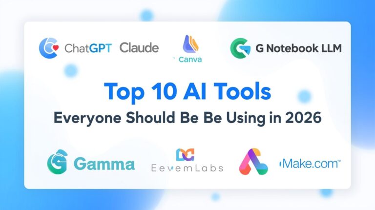 Top 10 AI tools you should be using in 2026